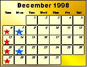  < December 1998 Calendar image > 